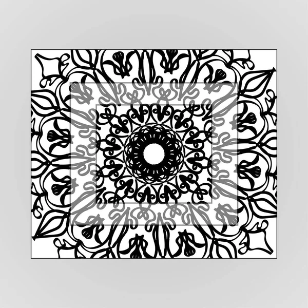 Vetor Círculo Abstrato Redondo Estilo Mandala — Vetor de Stock