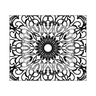 Vektör yuvarlak soyut daire. Mandala stili.