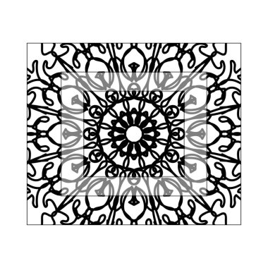 Vektör yuvarlak soyut daire. Mandala stili.