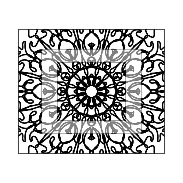 Vector Círculo Abstracto Redondo Estilo Mandala — Archivo Imágenes Vectoriales