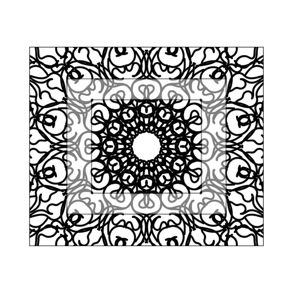 Vector Círculo Abstracto Redondo Estilo Mandala — Archivo Imágenes Vectoriales