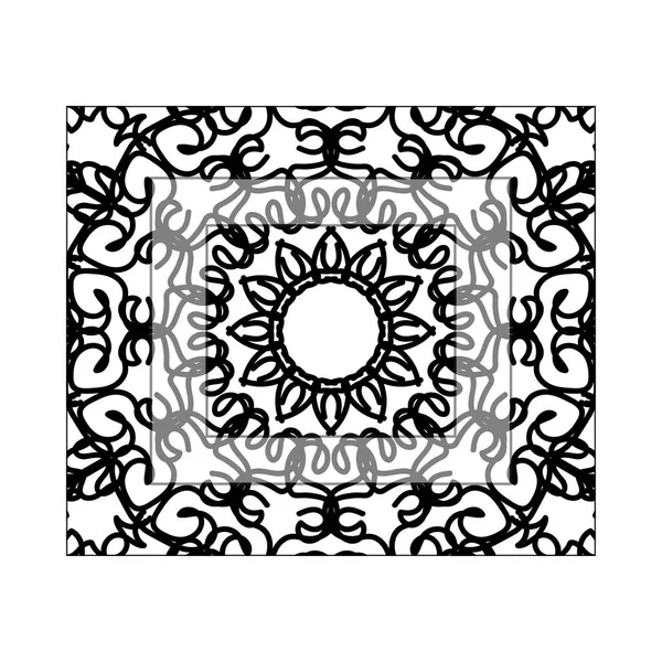 Vector Círculo Abstracto Redondo Estilo Mandala — Archivo Imágenes Vectoriales