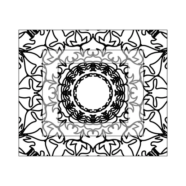 Vector Runda Abstrakt Cirkel Mandala Stil — Stock vektor