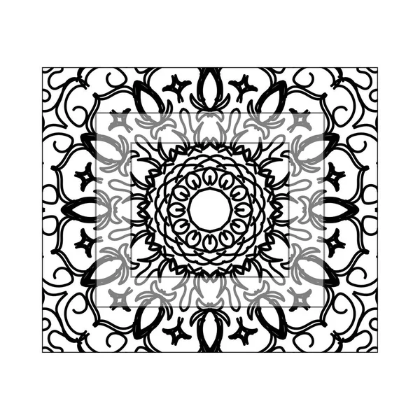 Vector Círculo Abstracto Redondo Estilo Mandala — Archivo Imágenes Vectoriales