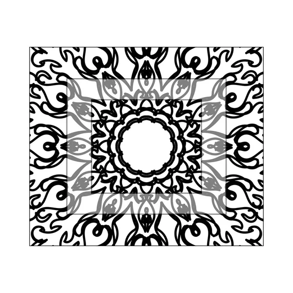 Vektor Absztrakt Köröcske Fölé Mandala Stílus — Stock Vector