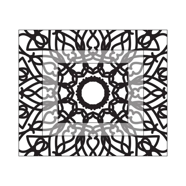 Vector Círculo Abstracto Redondo Estilo Mandala — Archivo Imágenes Vectoriales