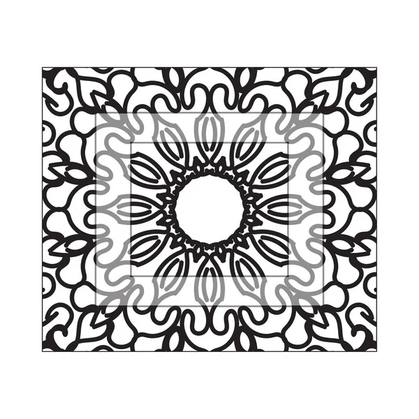 Vector Círculo Abstracto Redondo Estilo Mandala — Archivo Imágenes Vectoriales