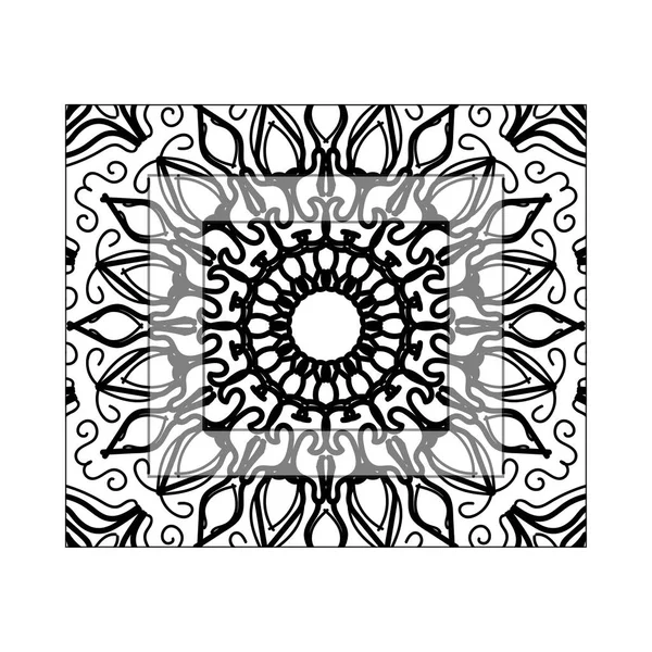 Vetor Círculo Abstrato Redondo Estilo Mandala — Vetor de Stock