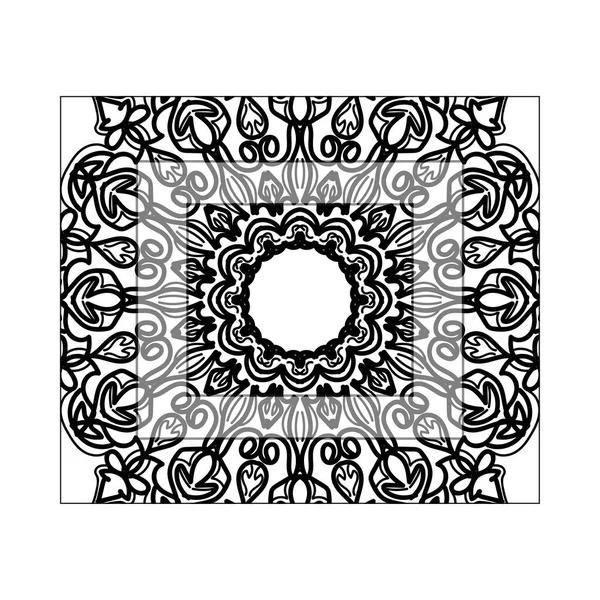 Vetor Círculo Abstrato Redondo Estilo Mandala — Vetor de Stock