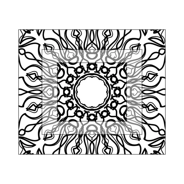 Vetor Círculo Abstrato Redondo Estilo Mandala — Vetor de Stock