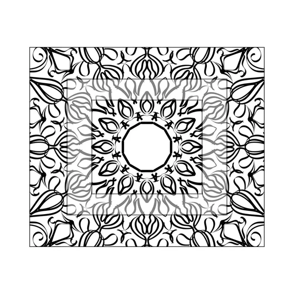 Vecteur Rond Cercle Abstrait Style Mandala — Image vectorielle