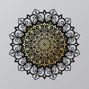Dekoratif konsept soyut mandala çizimi