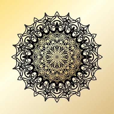 Dekoratif konsept soyut mandala çizimi