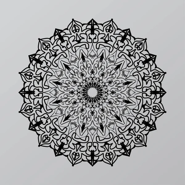 Mandalas Para Colorear Libro Adornos Decorativos Redondos Forma Flor Inusual — Vector de stock