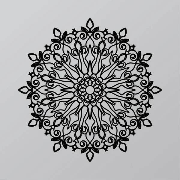 Mandalas Para Colorir Livro Ornamentos Redondos Decorativos Forma Flor Incomum — Vetor de Stock