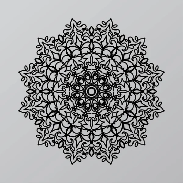 Mandalas Para Colorir Livro Ornamentos Redondos Decorativos Forma Flor Incomum — Vetor de Stock