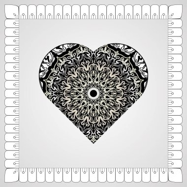 Kına mandala dövmesi dekorasyonu için çiçekli dairesel desen.