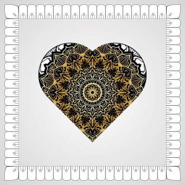 Kına mandala dövmesi dekorasyonu için çiçekli dairesel desen.