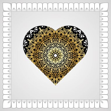 Kına mandala dövmesi dekorasyonu için çiçekli dairesel desen.