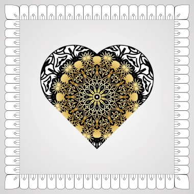 Kına mandala dövmesi dekorasyonu için çiçekli dairesel desen.