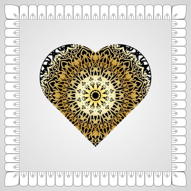 Kına mandala dövmesi dekorasyonu için çiçekli dairesel desen.