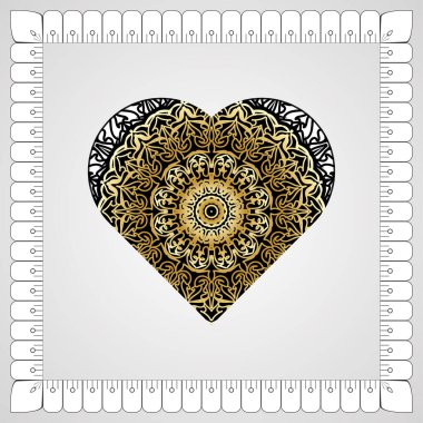 Kına mandala dövmesi dekorasyonu için çiçekli dairesel desen.