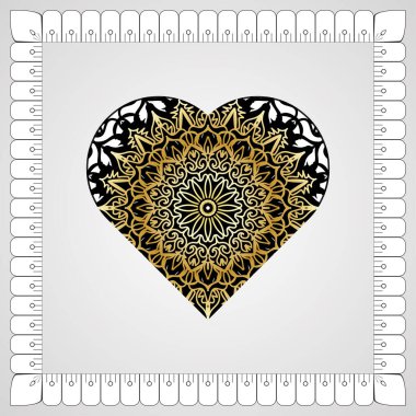 Kına mandala dövmesi dekorasyonu için çiçekli dairesel desen.