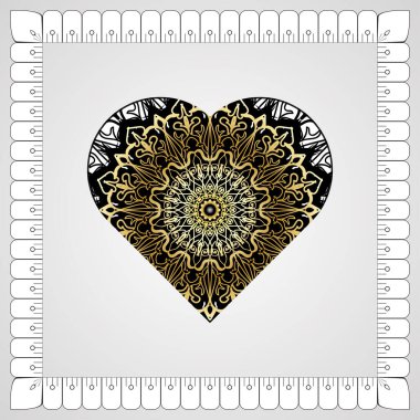 Kına mandala dövmesi dekorasyonu için çiçekli dairesel desen.