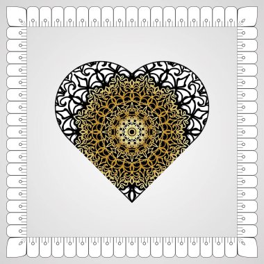 Kına mandala dövmesi dekorasyonu için çiçekli dairesel desen.