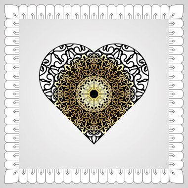 Kına mandala dövmesi dekorasyonu için çiçekli dairesel desen.