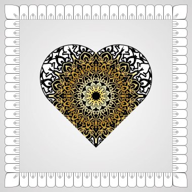 Kına mandala dövmesi dekorasyonu için çiçekli dairesel desen.