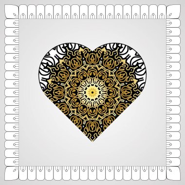 Kına mandala dövmesi dekorasyonu için çiçekli dairesel desen.