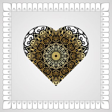 Kına mandala dövmesi dekorasyonu için çiçekli dairesel desen.