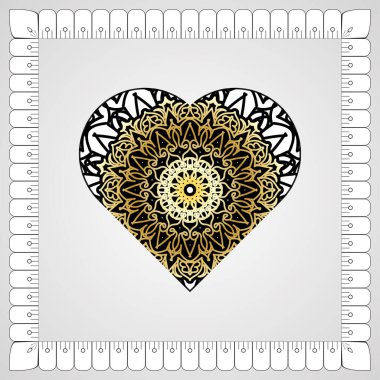 Kına mandala dövmesi dekorasyonu için çiçekli dairesel desen.