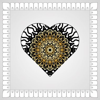 Kına mandala dövmesi dekorasyonu için çiçekli dairesel desen.