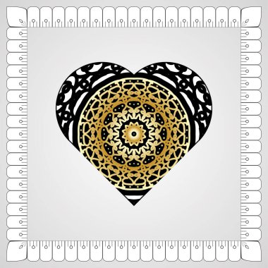 Kına mandala dövmesi dekorasyonu için çiçekli dairesel desen.