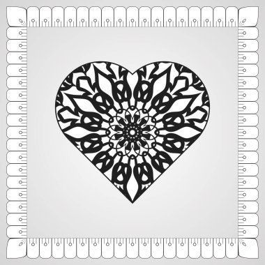 Kına mandala dövmesi dekorasyonu için çiçekli dairesel desen.