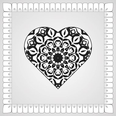 Kına mandala dövmesi dekorasyonu için çiçekli dairesel desen.