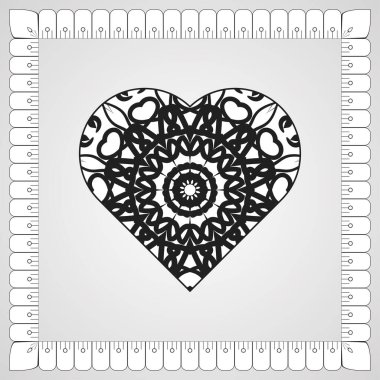 Kına mandala dövmesi dekorasyonu için çiçekli dairesel desen.