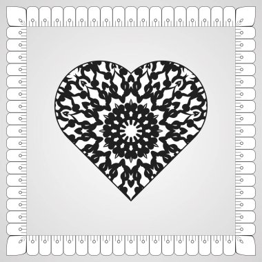 Kına mandala dövmesi dekorasyonu için çiçekli dairesel desen.