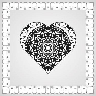 Kına mandala dövmesi dekorasyonu için çiçekli dairesel desen.