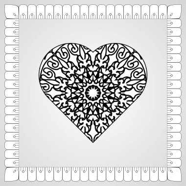 Kına mandala dövmesi dekorasyonu için çiçekli dairesel desen.