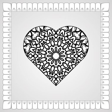 Kına mandala dövmesi dekorasyonu için çiçekli dairesel desen.