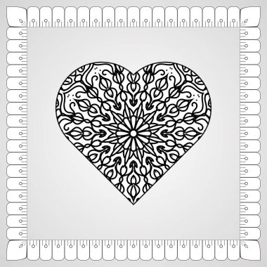 Kına mandala dövmesi dekorasyonu için çiçekli dairesel desen.