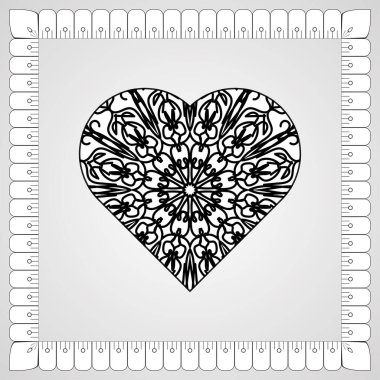 Kına mandala dövmesi dekorasyonu için çiçekli dairesel desen.