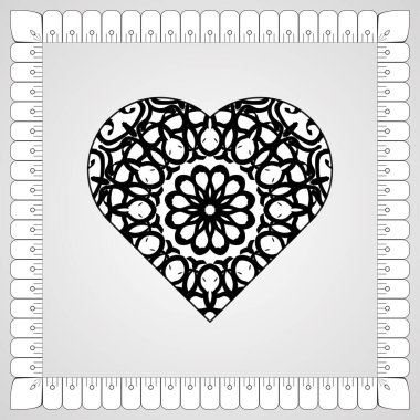 Kına mandala dövmesi dekorasyonu için çiçekli dairesel desen.