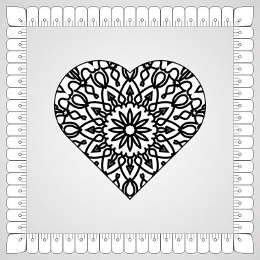 Kına mandala dövmesi dekorasyonu için çiçekli dairesel desen.