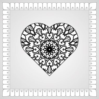 Kına mandala dövmesi dekorasyonu için çiçekli dairesel desen.