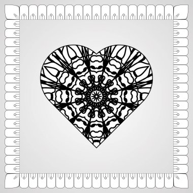 Kına mandala dövmesi dekorasyonu için çiçekli dairesel desen.