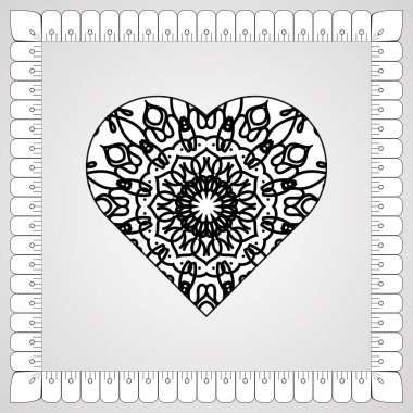 Kına mandala dövmesi dekorasyonu için çiçekli dairesel desen.